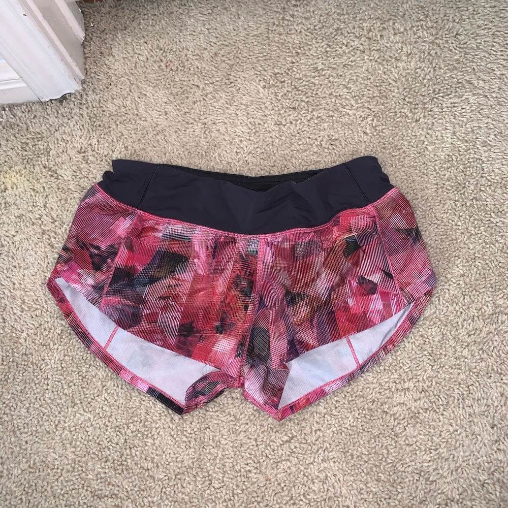 Lululemon Speed Up Shorts Pink Pattern